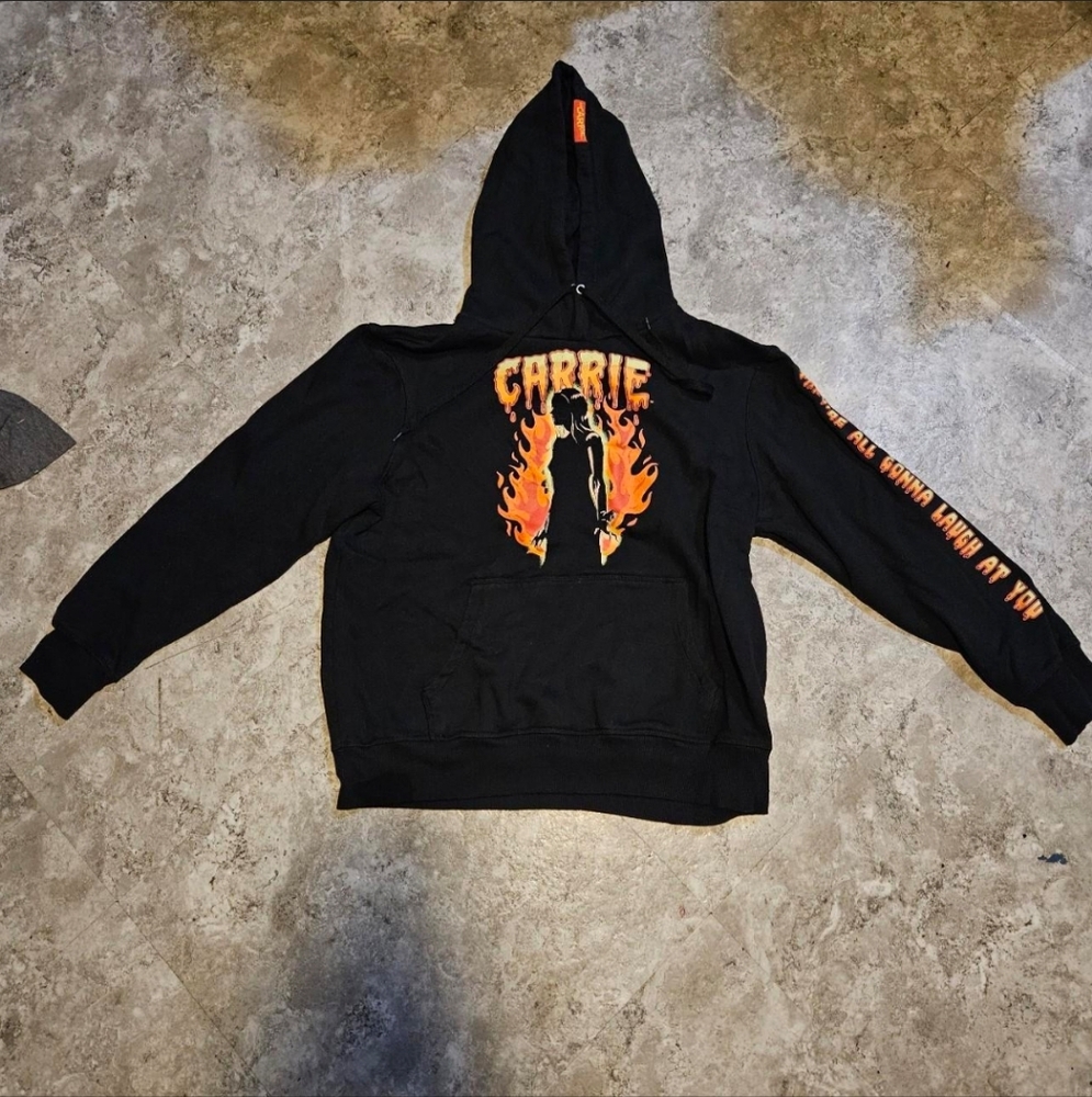 Black Carrie Horror Movie Pullover Hoodie Sweatshirt
